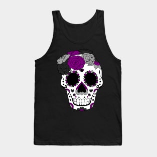 Asexual | Demisexual Pride - Sugarskull Dia De los Muertos Tank Top